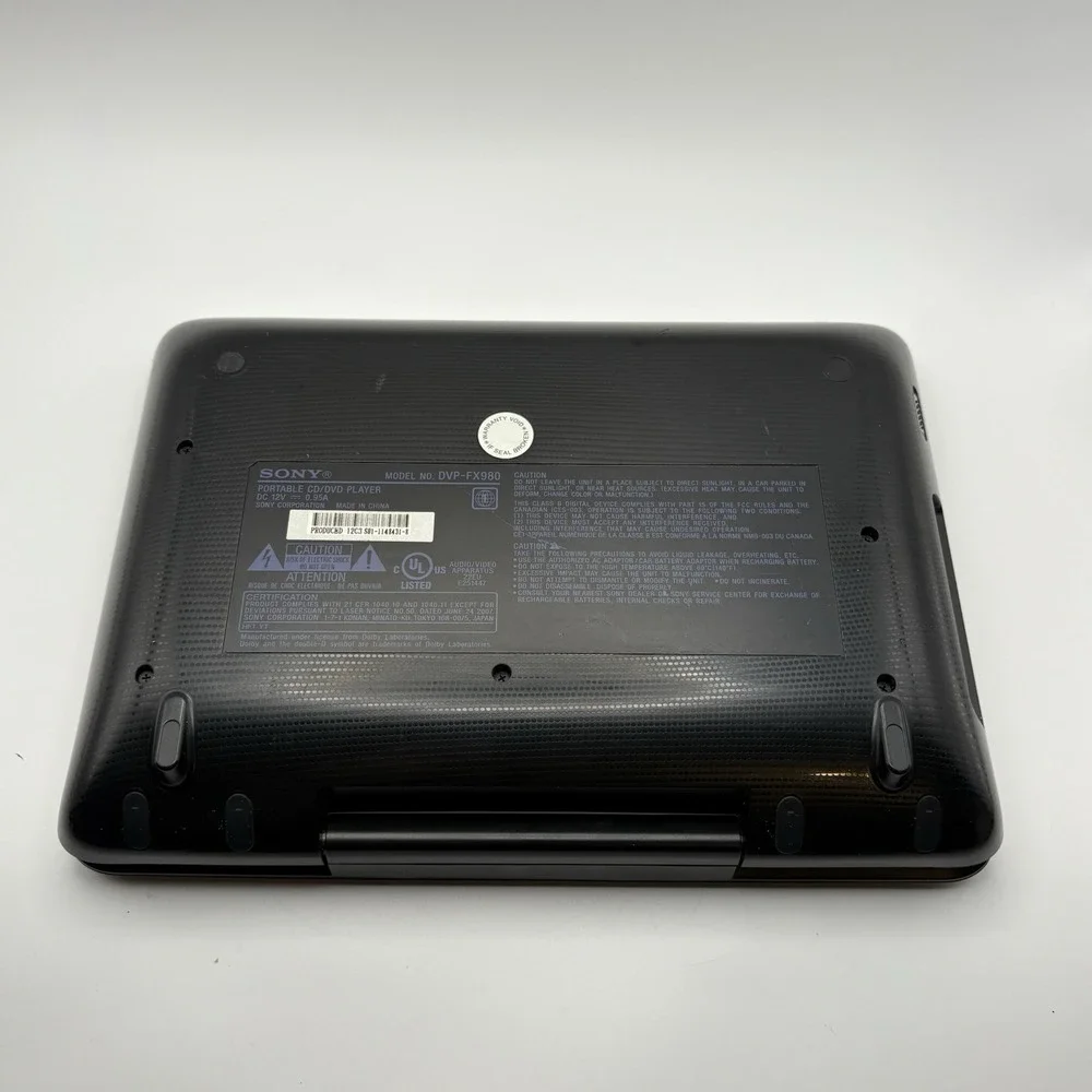 Sony DVP-FX980 Portable DVD Player 9 Inch Widescreen CD MP3 Black TESTED No Cord